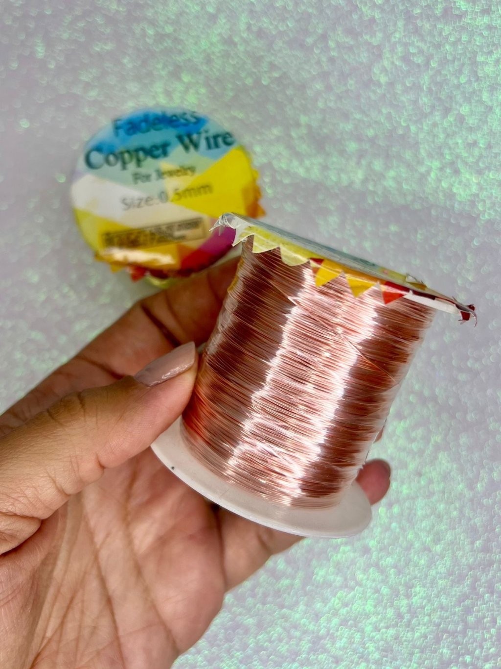 Arame Cabelo de Anjo Copper Wire 0.5 ROSE 100mt