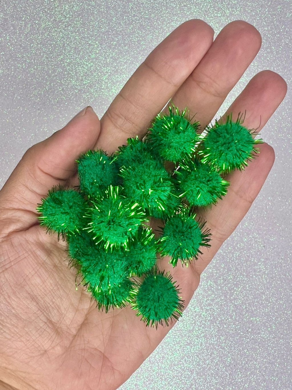 Pompom Lurex Limport 32633 VERDE BANDEIRA 20mm 50und