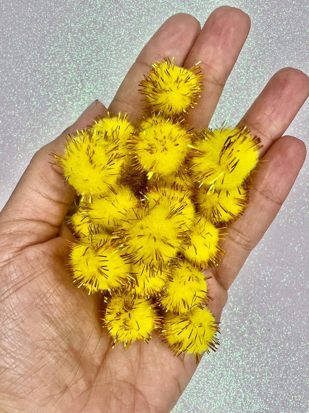 Pompom Lurex Limport 32633 AMARELO/OURO 20mm 50und