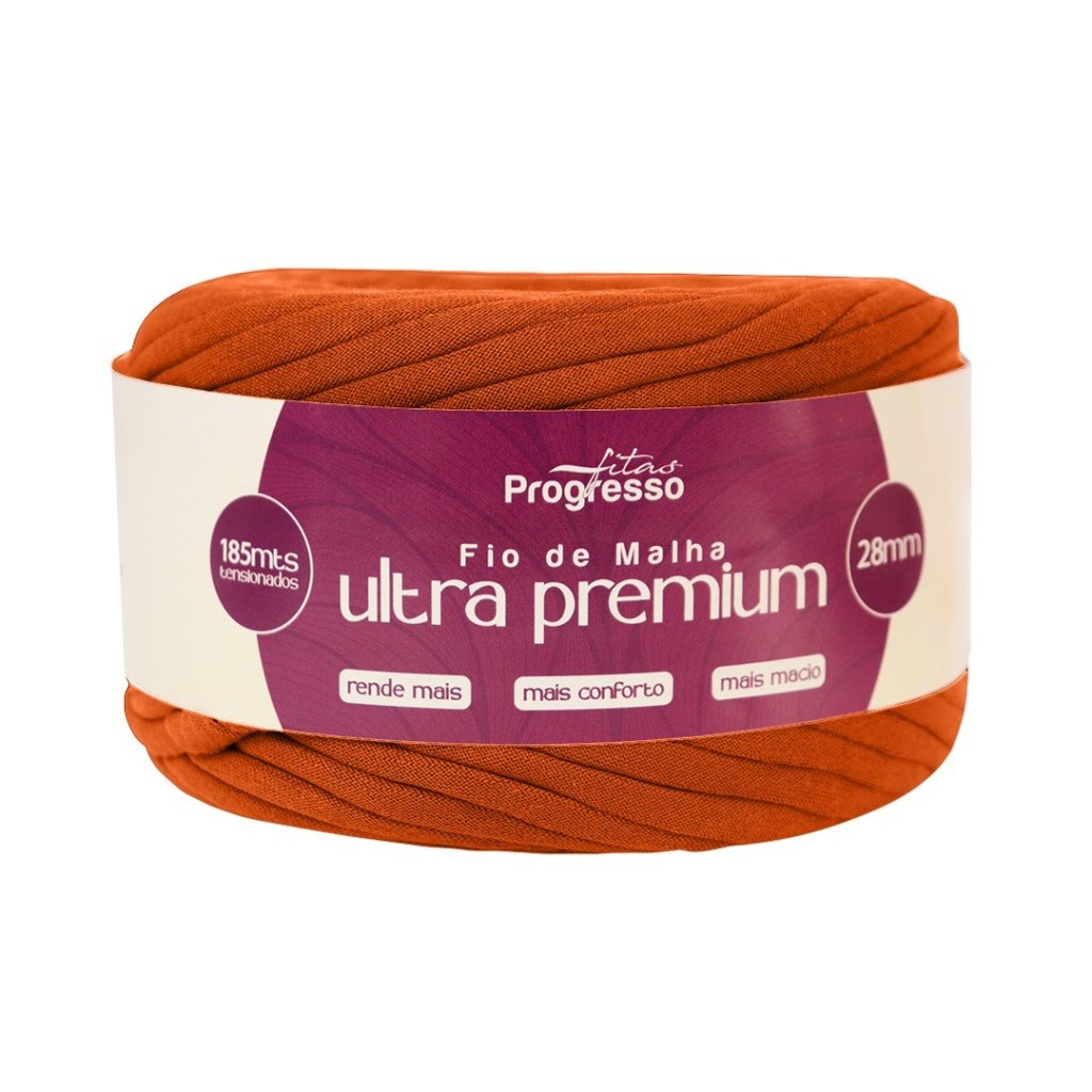 Fio Malha Progresso Ultra Premium Cor066-LARANJA 28mm 185mt