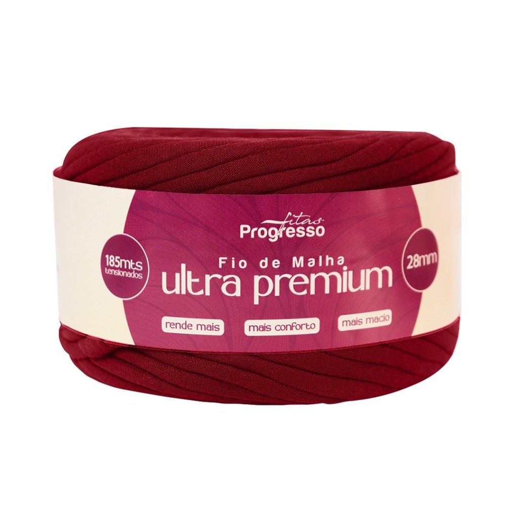 Fio Malha Progresso Ultra Premium Cor209-VERMELHO 28mm 185mt