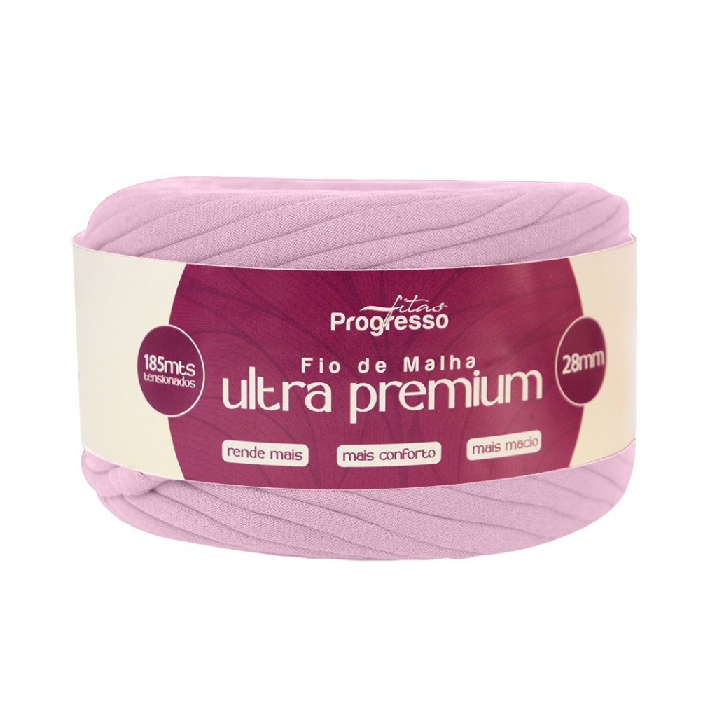 Fio Malha Progresso Ultra Premium Cor310-ROSA BEBÊ 28mm 185mt