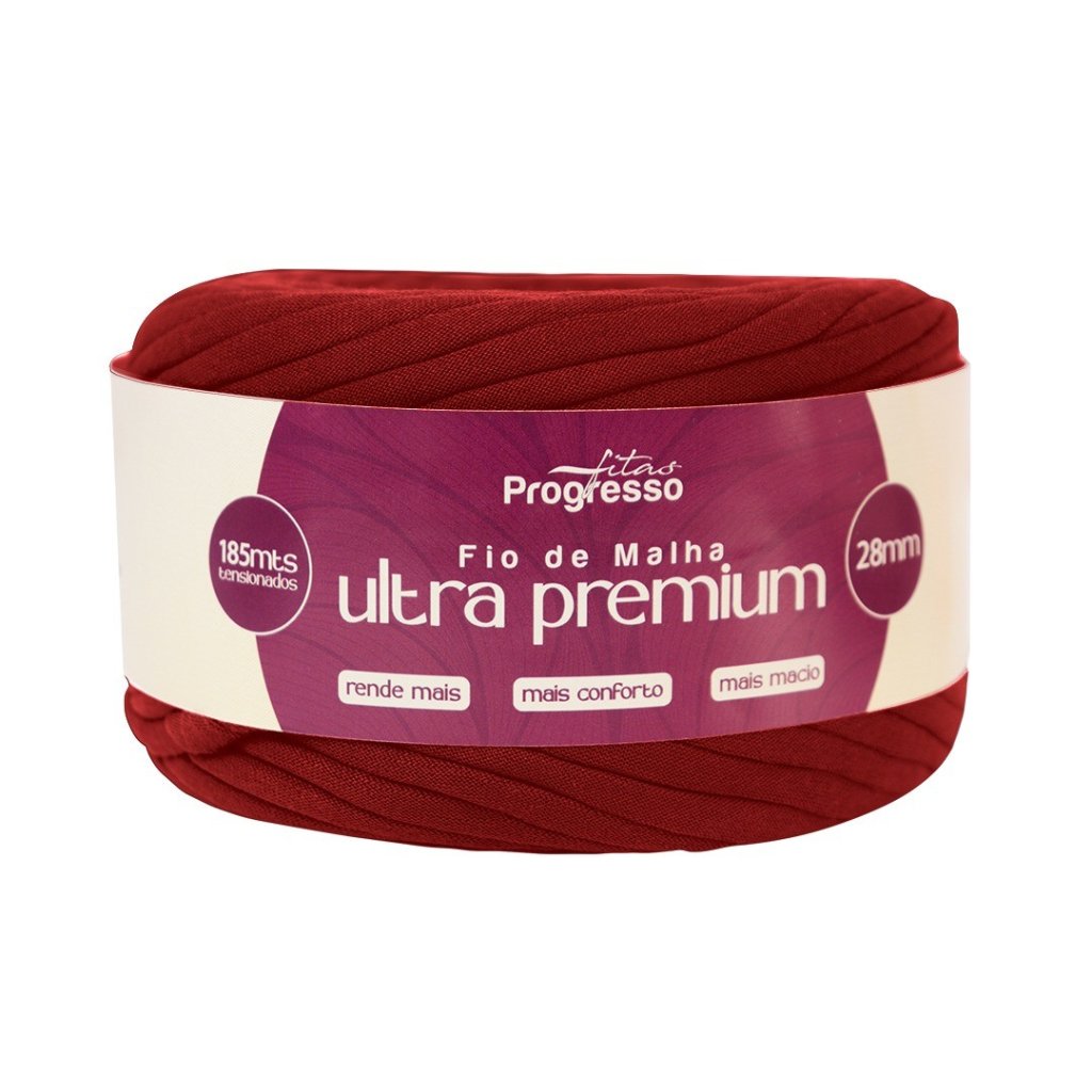 Fio Malha Progresso Ultra Premium Cor1354-VERMELHO TOMATE 28mm 185mt