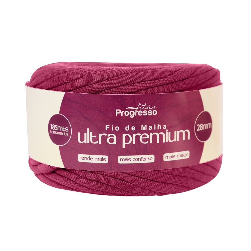 Fio Malha Progresso Ultra Premium Cor1364-ROSA CHICLETE 28mm 185mt