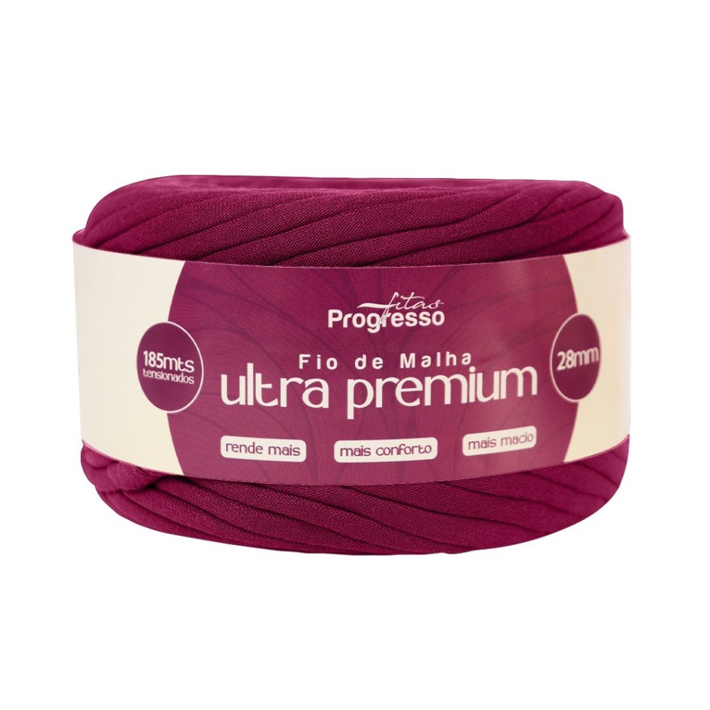 Fio Malha Progresso Ultra Premium Cor2055-ROSA AMARANTO 28mm 185mt