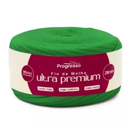 Fio Malha Progresso Ultra Premium Cor217-VERDE BANDEIRA 28mm 185mt