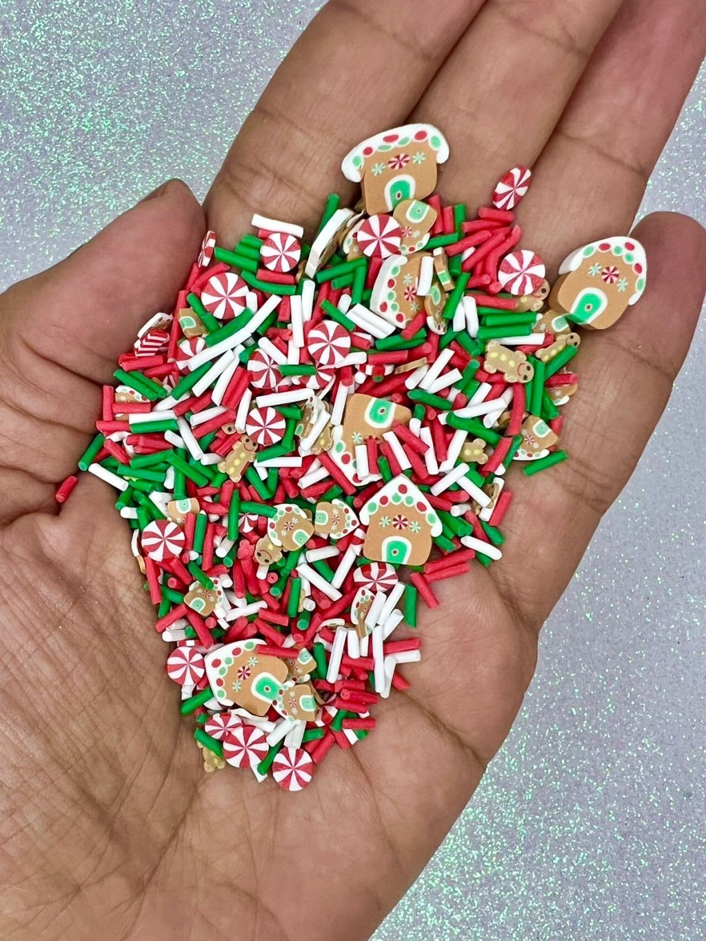 Confete Fimo NATAL Yama Casa Biscoito 4mm 20g