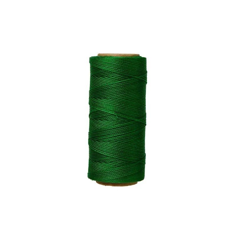Linha encerada Nybc Cor540-VERDE BANDEIRA 1mm 100mt
