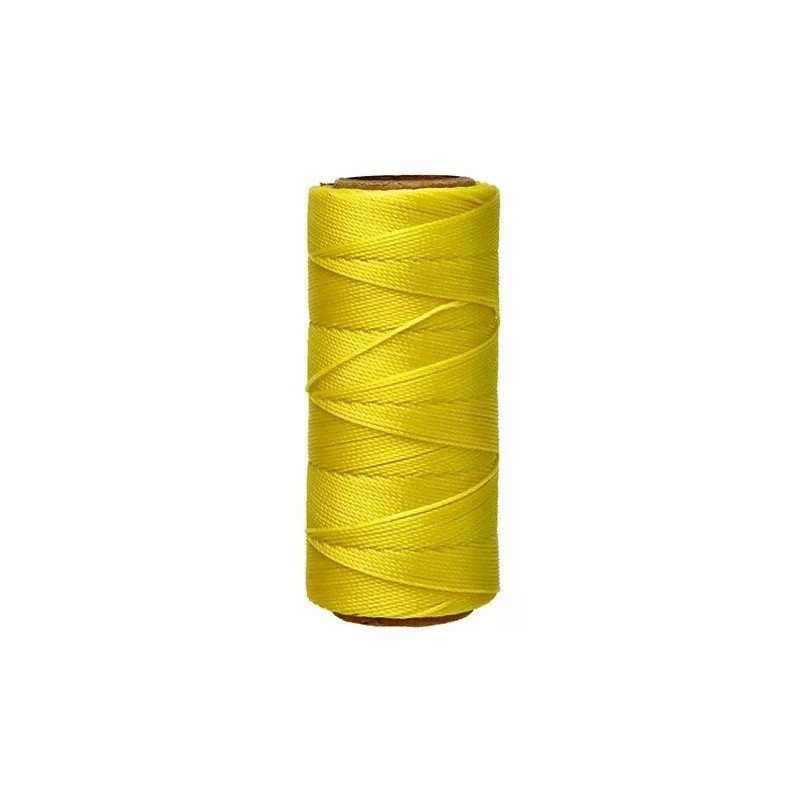 Linha encerada Nybc Cor106-AMARELO CANARIO 1mm 100mt