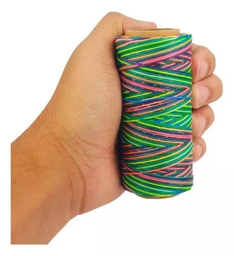 Linha encerada Nybc MULTICOR ESCURO 1mm 100mt