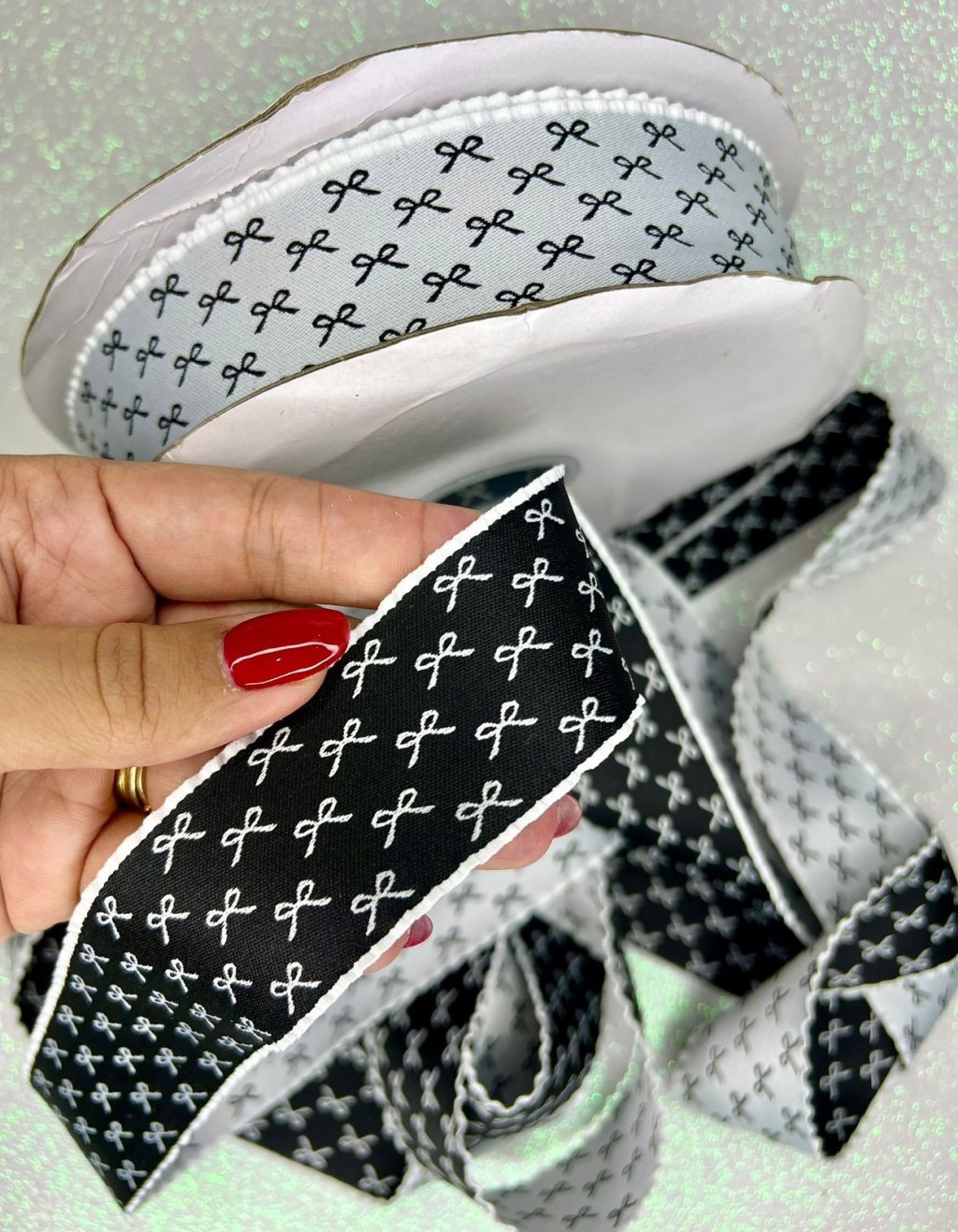  Fita Borda Fru-fru Lacinho PatImport Ref:48746 PRETA 38mm 03mt 