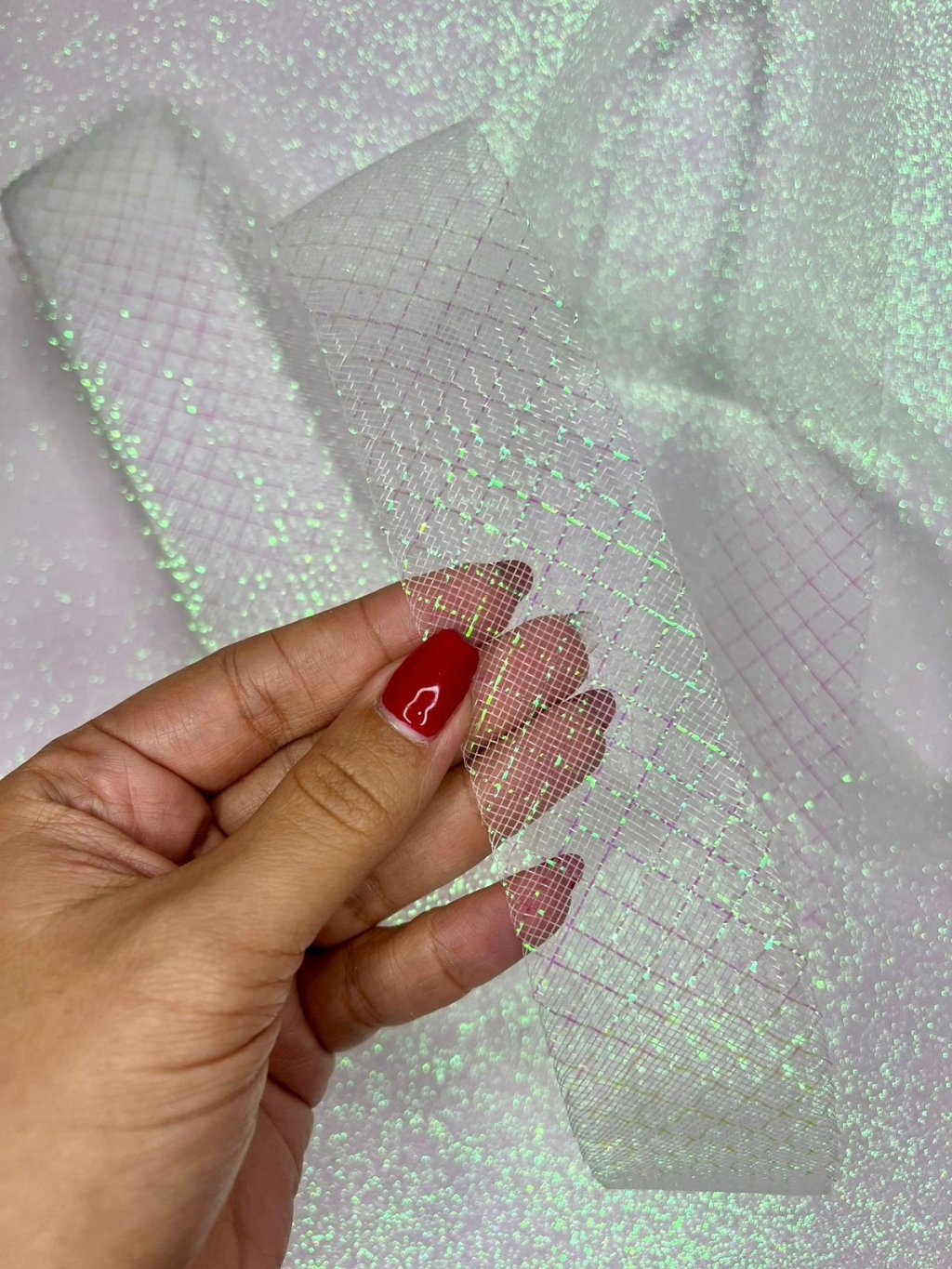 Fita Crinol Lurex Lomil Ref:48756 BRANCA 45mm 02mt