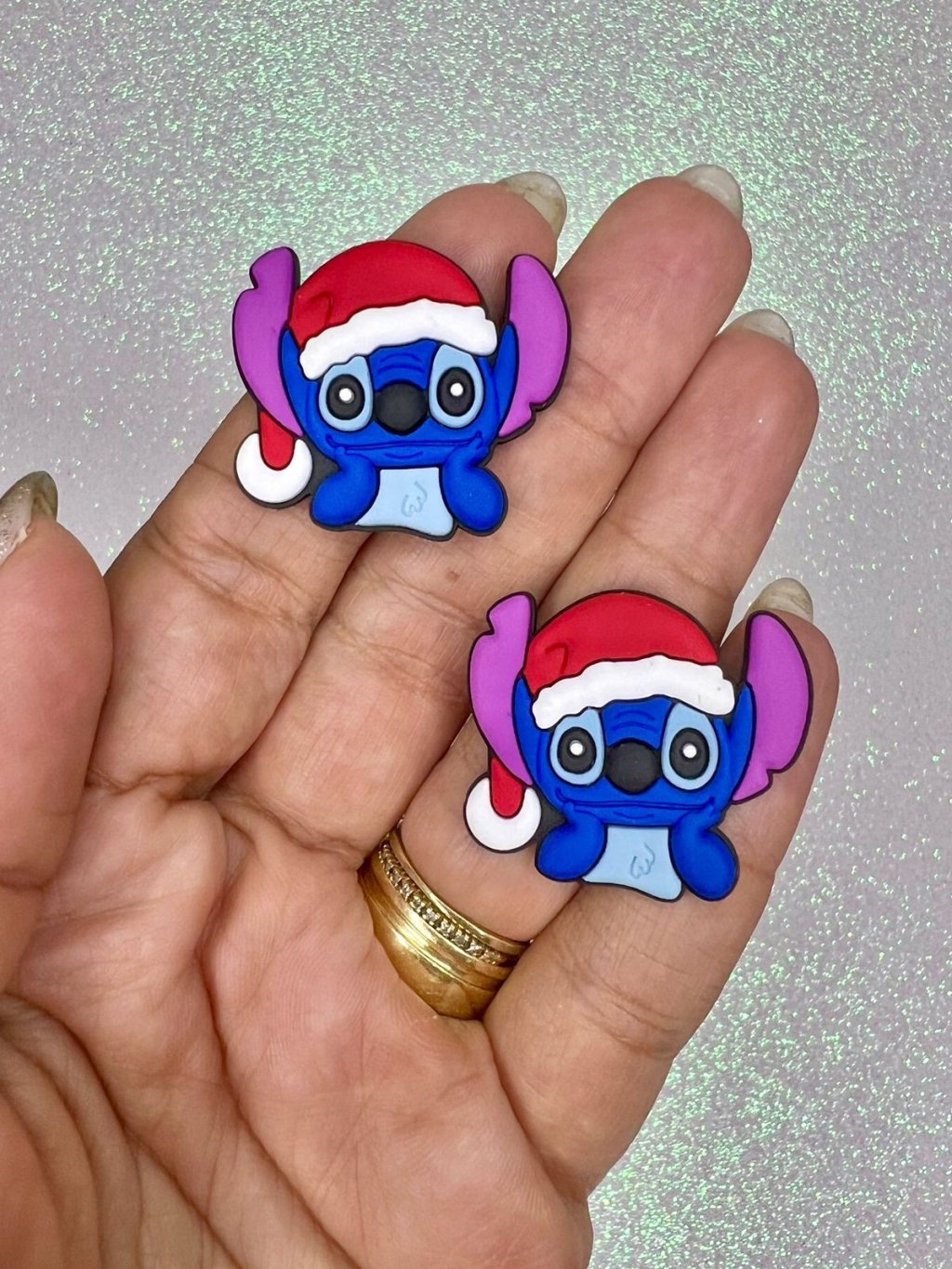 Aplique Emborrachado STITCH Natal FrrImport Ref:48519 40mm 02und  