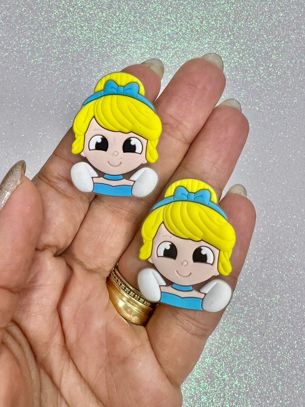 Aplique Emborrachado Princesa Cinderela FrrImport Ref:48785 35mm 02und