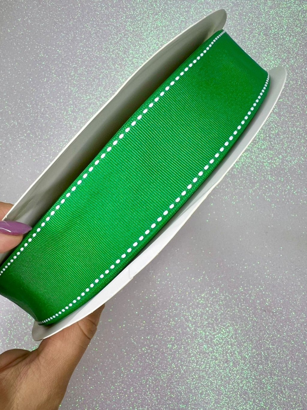 Fita Gorgurão Yama Pespontada n°9 Cor587-FOREST GREEN 38mm 05mt