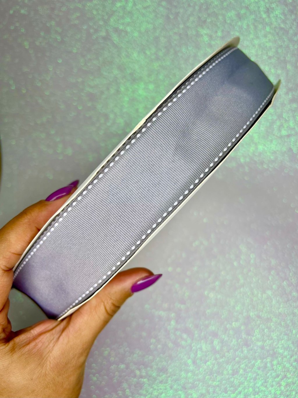 Fita Gorgurão Yama Pespontada n°9 Cor012-SILVER 38mm 05mt