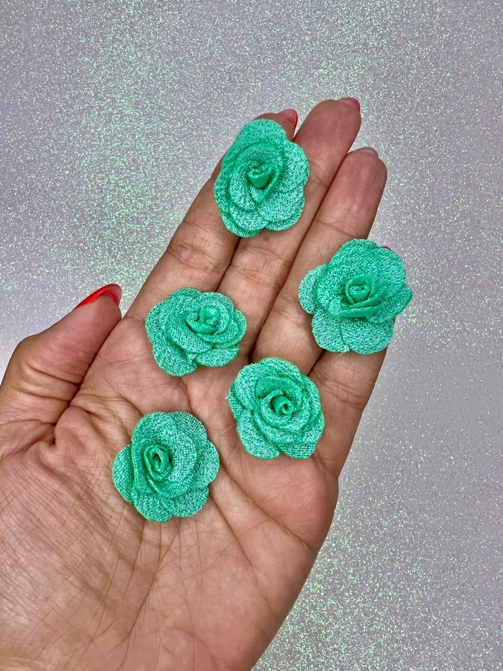 Rosa tecido poliéster Lomil Ref:38182 VERDE MENTA 30mm 05und