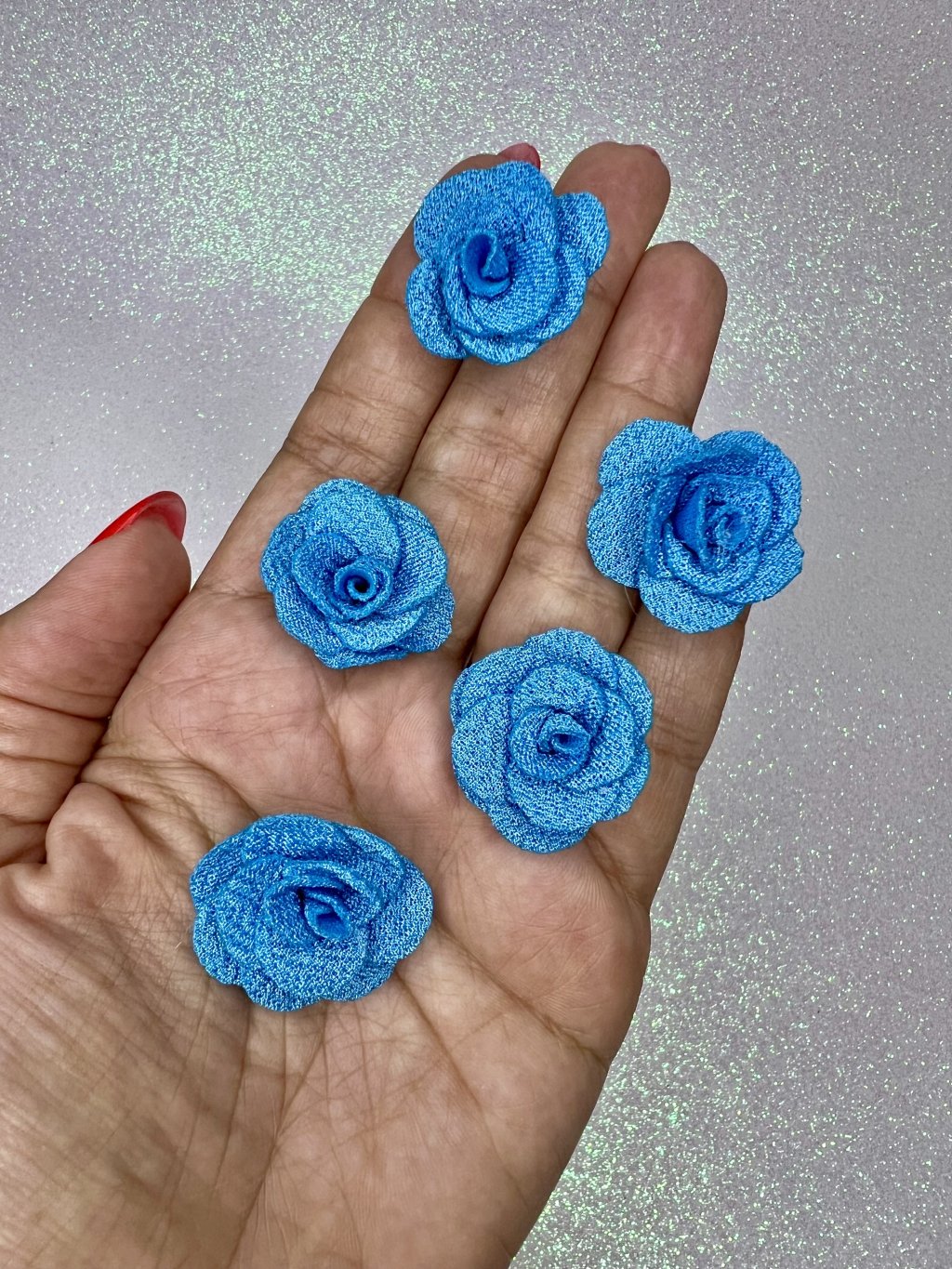 Rosa tecido poliéster Lomil Ref:38182 AZUL CELESTE 30mm 05und