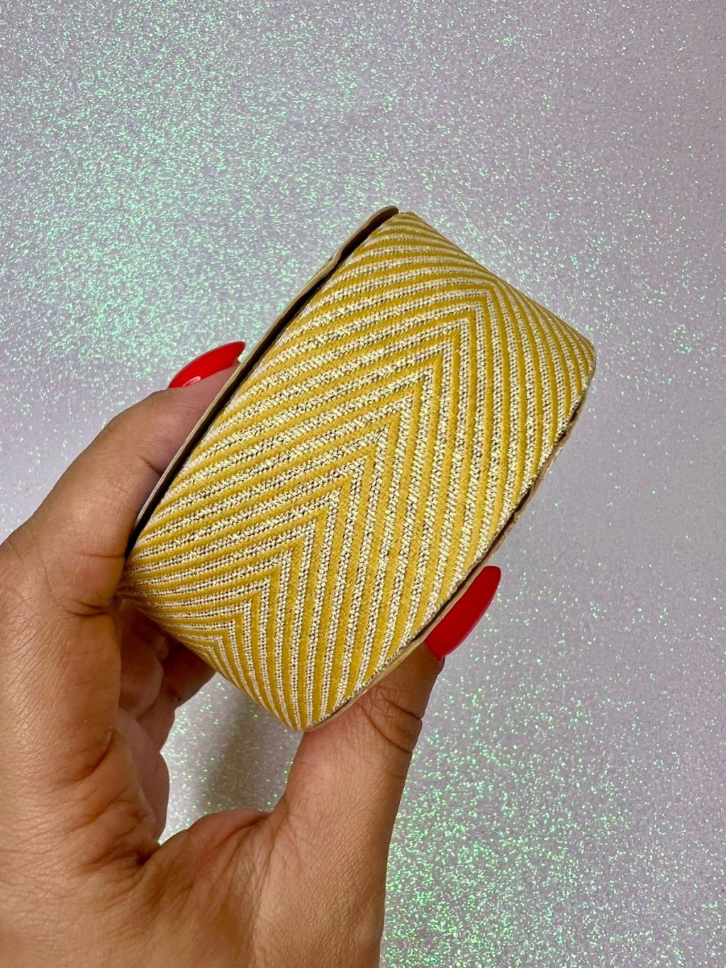 Fita Gorgurão Chevron Lurex Sinimbu Ref:1976/38 cor02-DOURADO/OURO 38mm 10mt