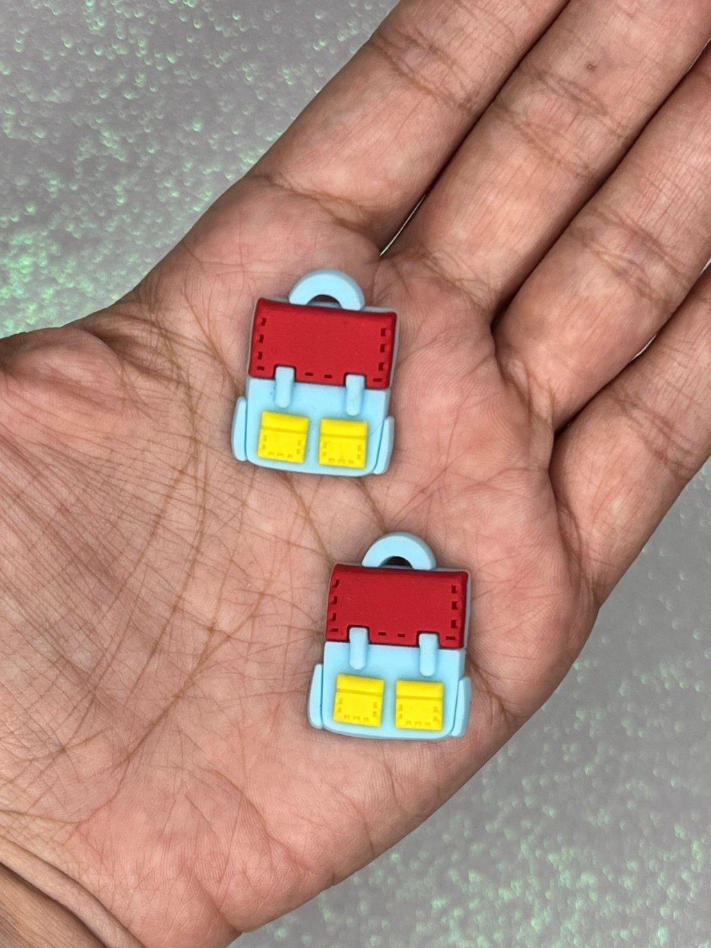 Aplique Emborrachado Mochila Azul/Vermelho Yama Ref:49039 30mm 02und