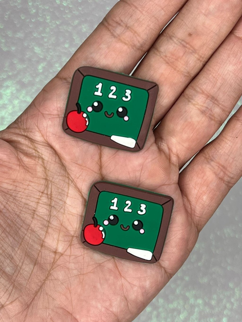 Aplique Emborrachado Lousa Verde 1.2.3 Yama Ref:48939 30mm 02und