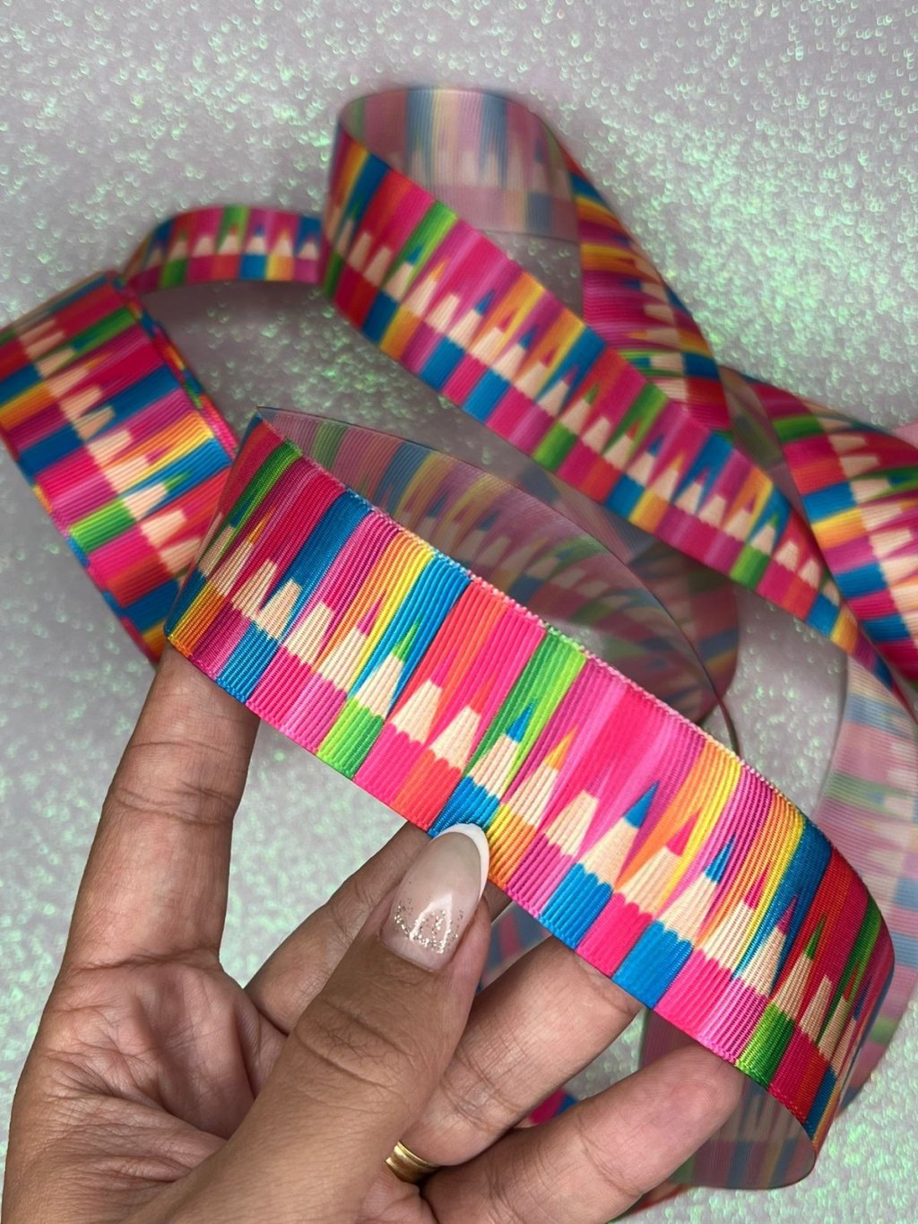 Fita Gorgurão Escolar Lápis de Cor IMPORTADA Ref:49196 38mm 05mt