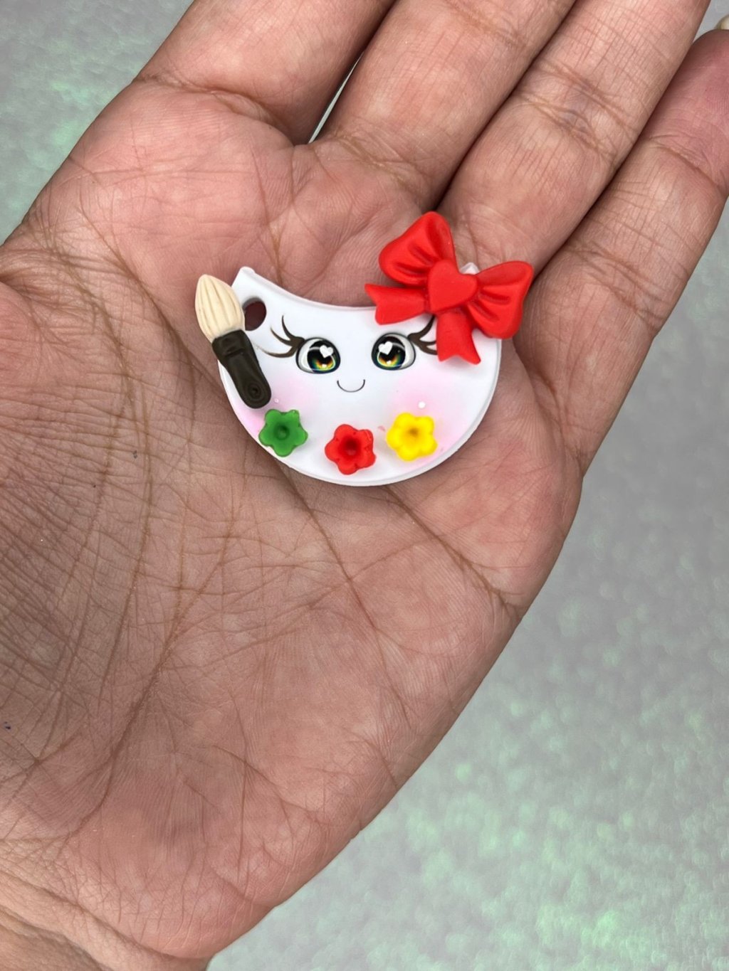 Aplique Biscuit Escolar AQUARELA IbBiscuit LAÇO VERMELHO 01und