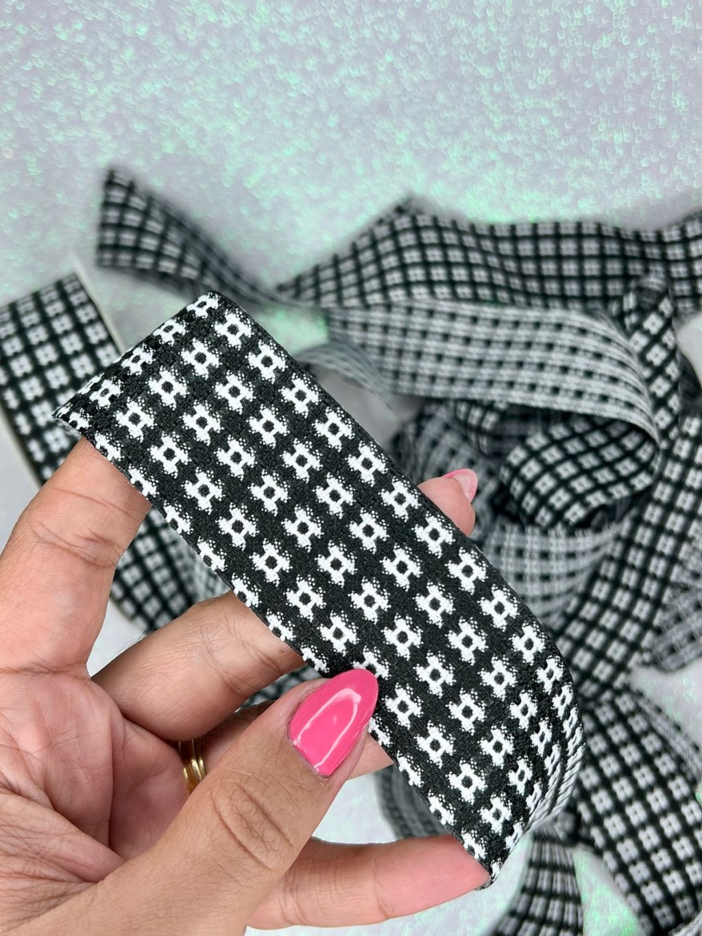 Fita Xadrez PiedPoule Yama Ref:40515 PRETO 38mm 02mt