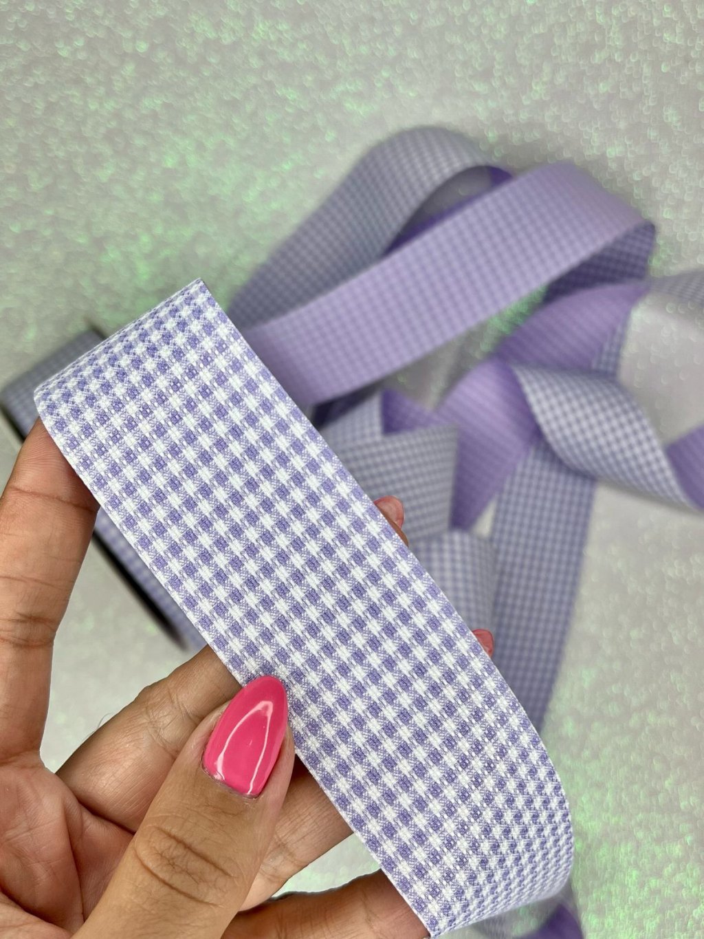 Fita Xadrez Escocesa Yama Ref:40515 LILÁS 38mm 02mt