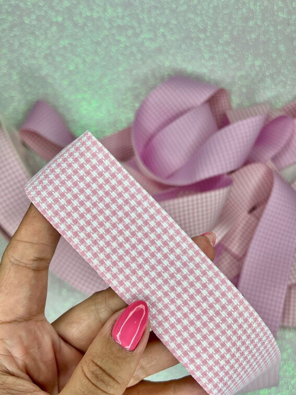 Fita Xadrez Escocesa Yama Ref:40515 ROSA 38mm 02mt