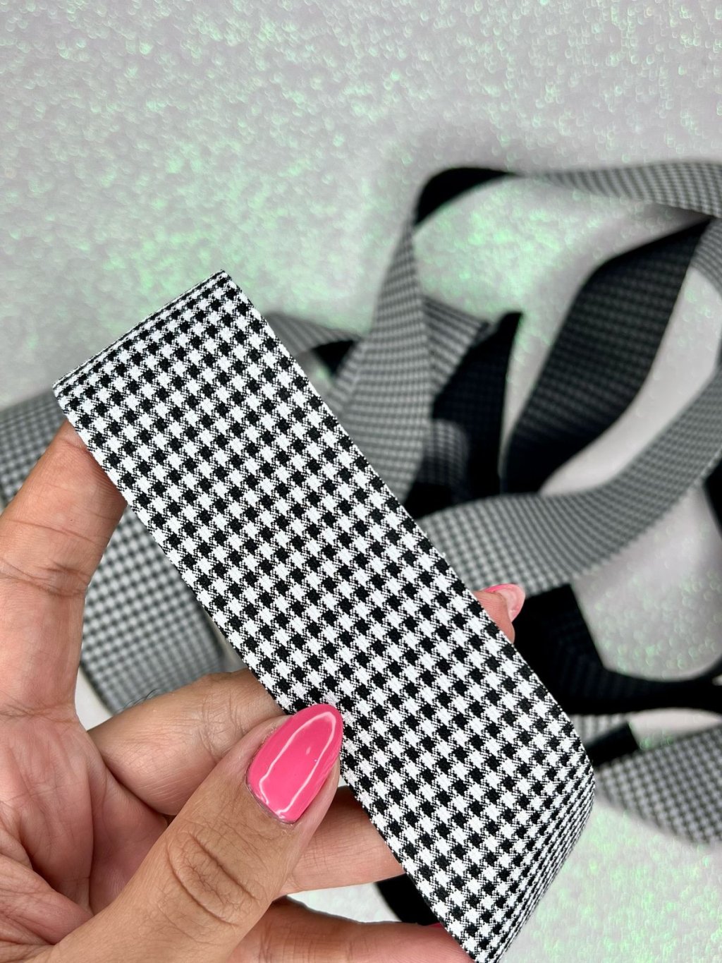 Fita Xadrez Escocesa Yama Ref:40515 PRETO 38mm 02mt