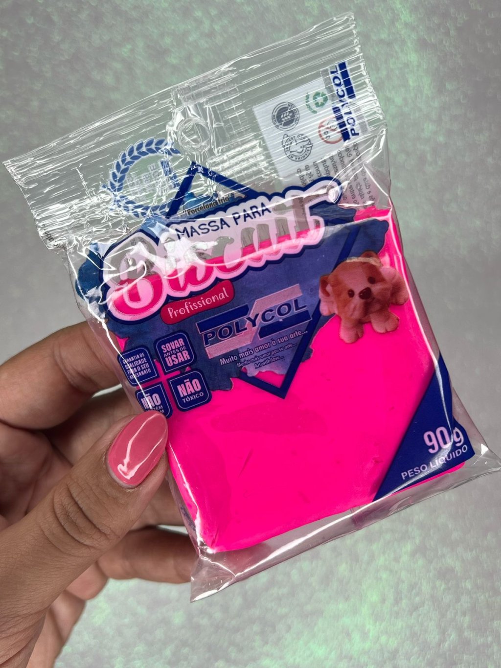 Massa Biscuit Polycol PINK 90g