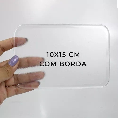 Base acrílica RETANGULAR 10X15cm 02und