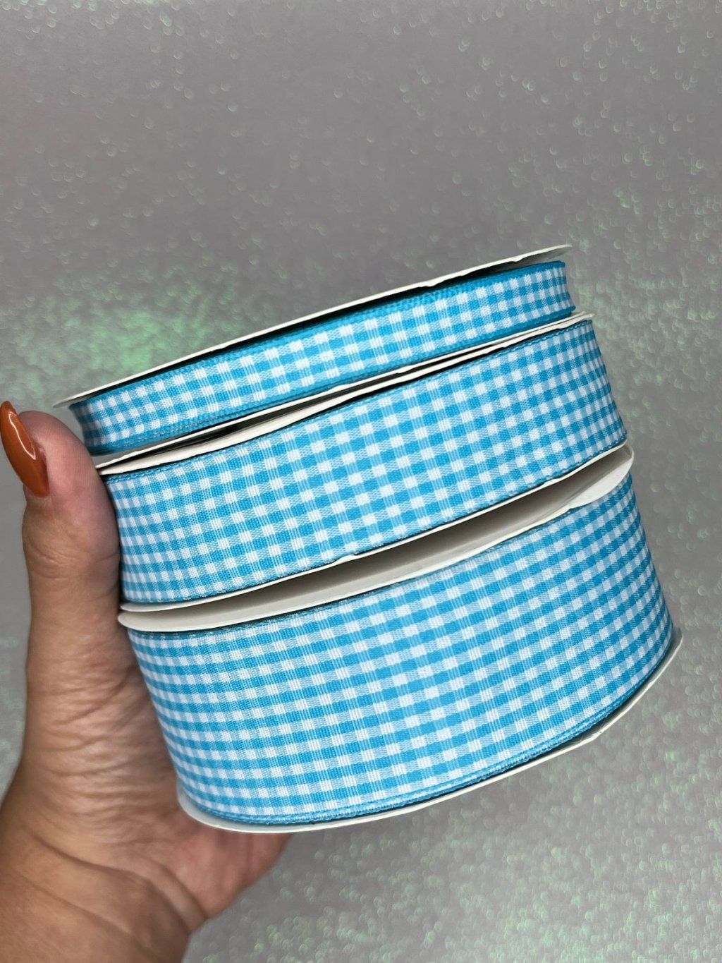 Fita Xadrez Mili AZUL TURQUESA 05mt