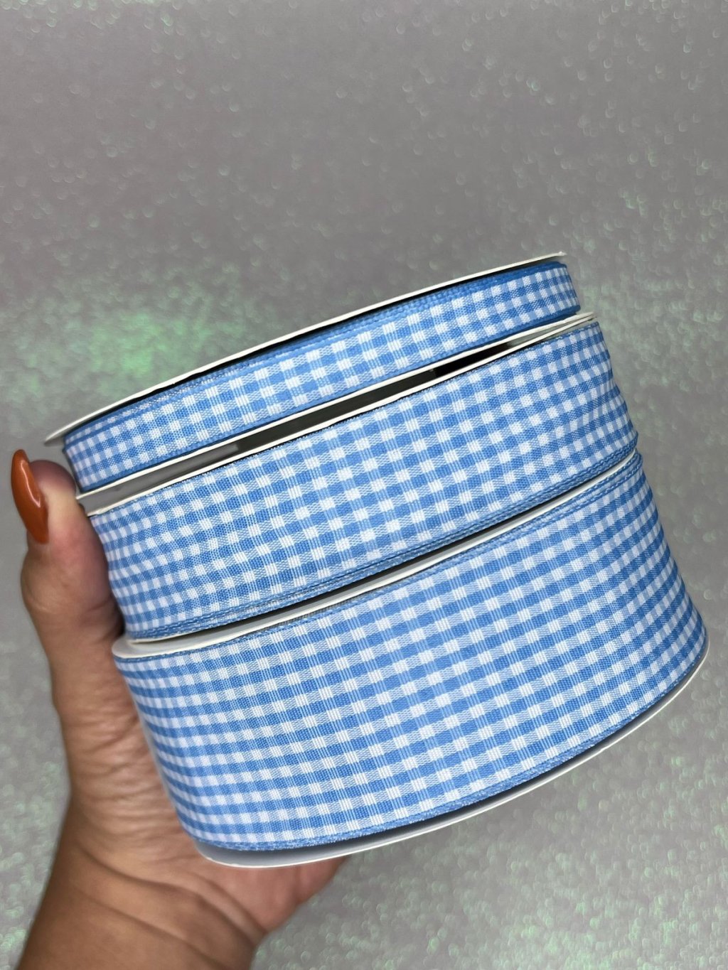 Fita Xadrez Mili AZUL CLARO 05mt