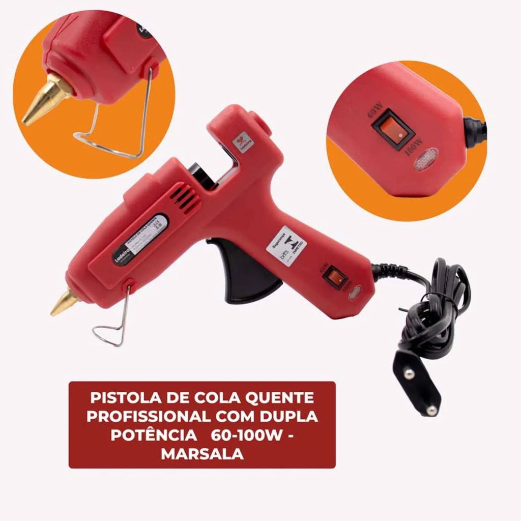 Pistola Cola Quente Ladeira Grande MARSALA 