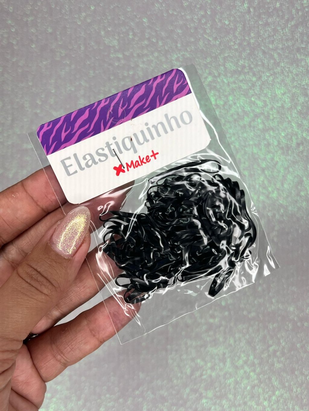 Liga Silicone para Cabelo PP Make+ Ref:6794 PRETO 3,5g