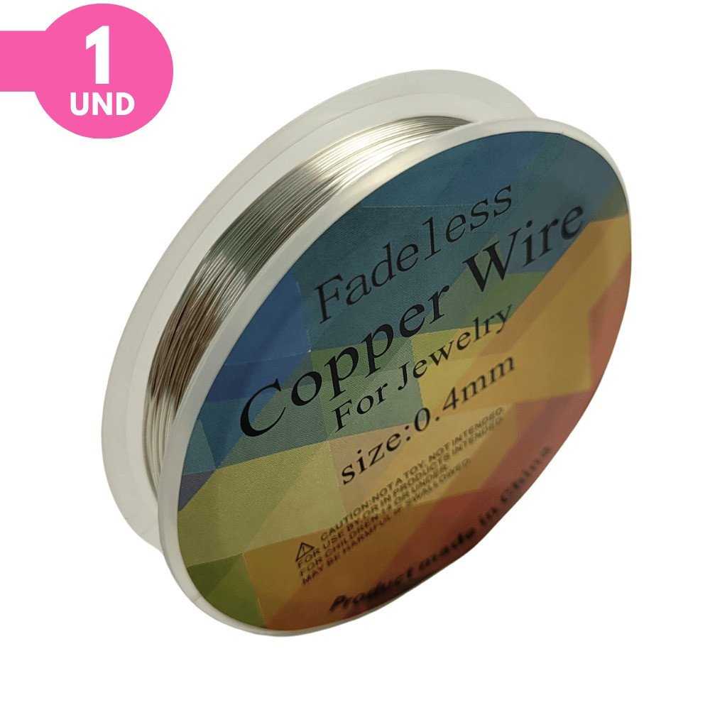 Arame Cabelo de Anjo Copper Wire 0.4 PRATA 08mt