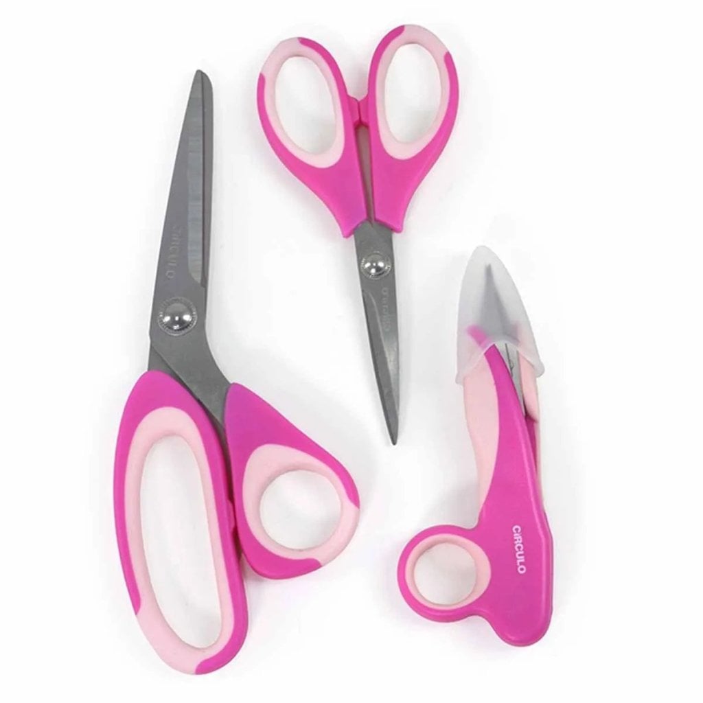 Kit Tesoura Confort Circulo Ref:449920 Pink/Rosa 03und