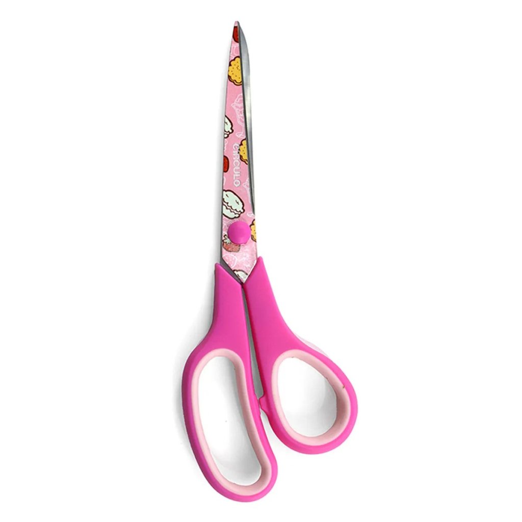Tesoura Confort Estamp Circulo Ref:449890 Pink/Doces 8,5