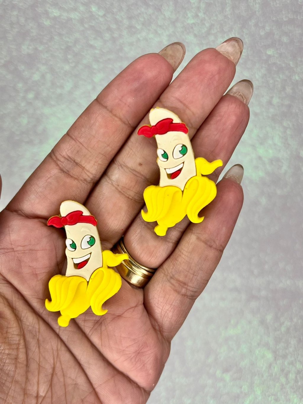 Aplique Emborrachado Fini BANANAS Limport Ref:49751 40mm 02und