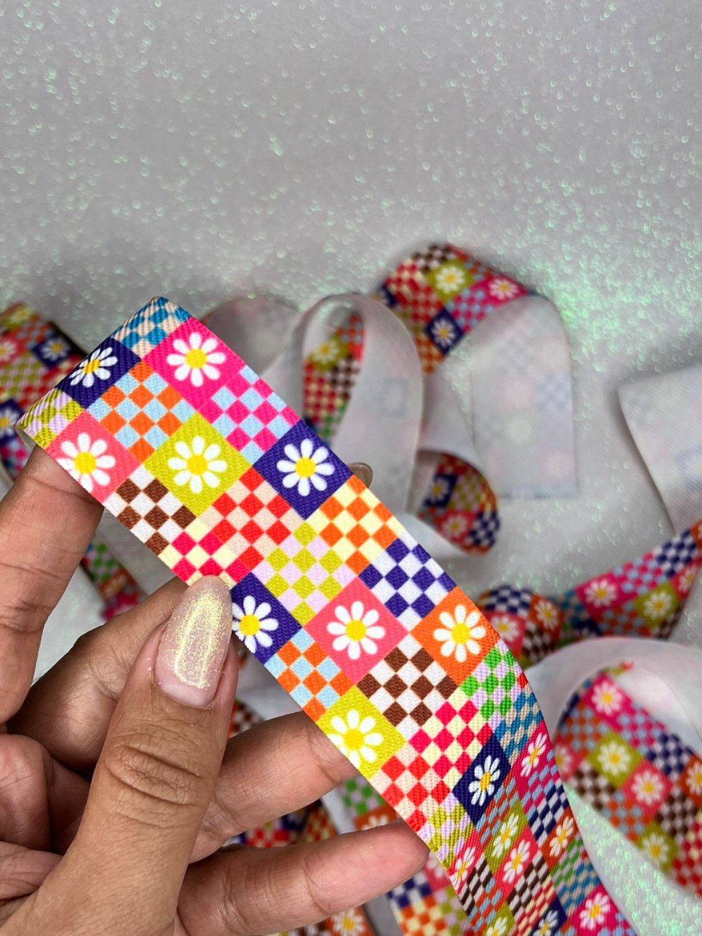 Fita Jeans Quadriculada Margarida Sinimbu Ref:1949/38 Cor 38mm