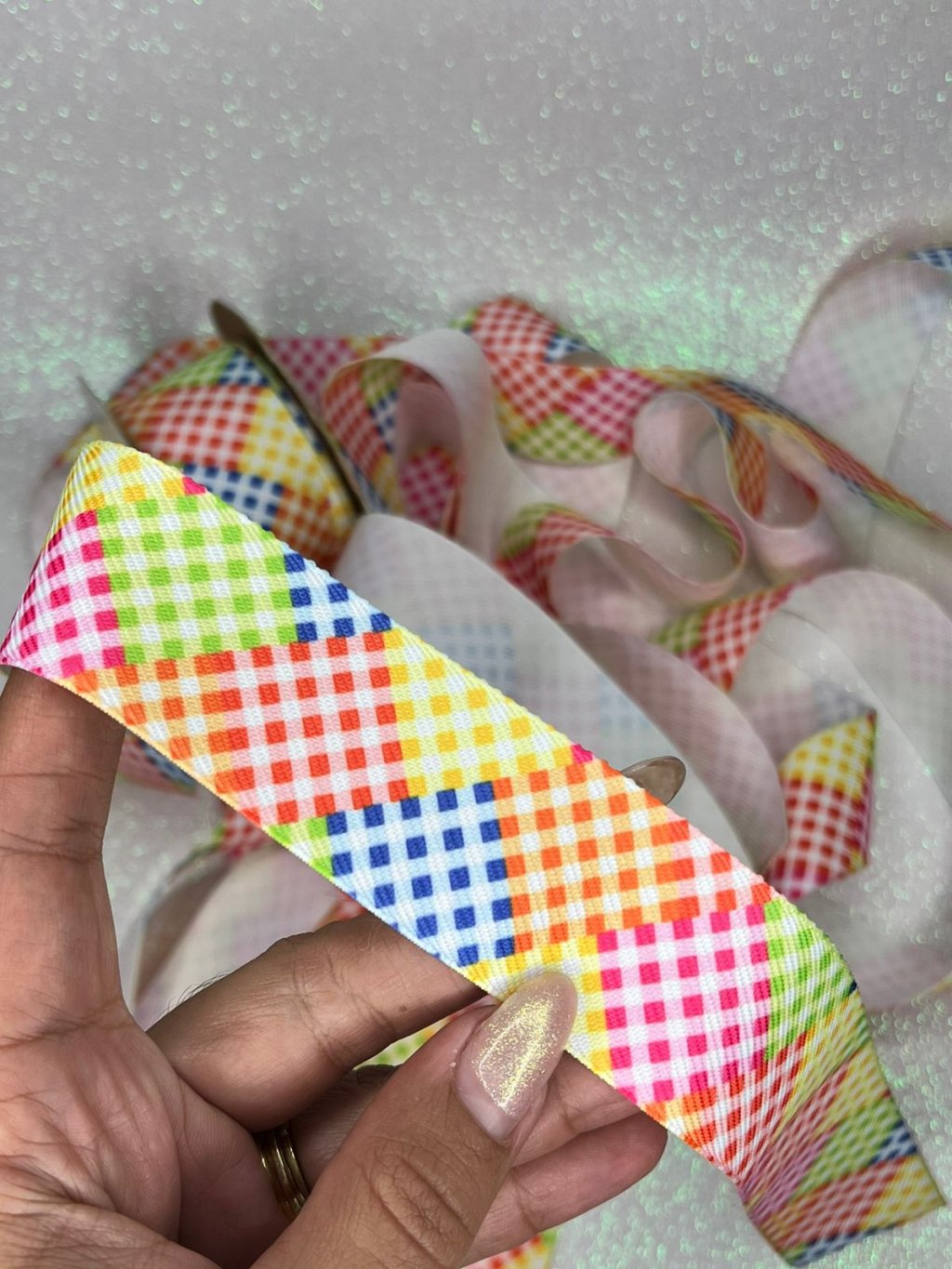 Fita Jeans Quadriculada Color Sinimbu Ref:1949/38 Cor 38mm