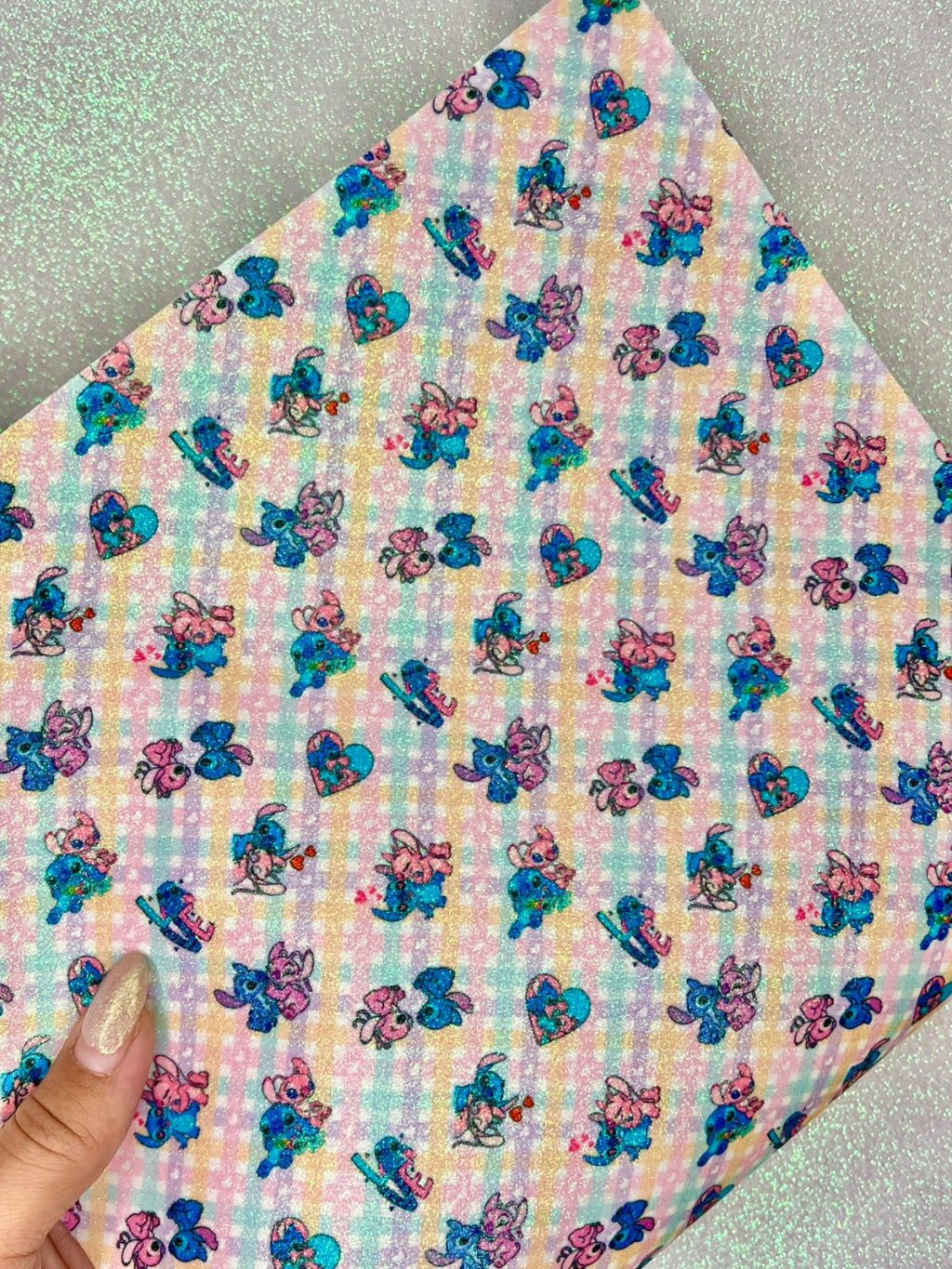 Lonita Gliter Estampa (XADREZ CANDY STITCH) ArtBless Ref:44165 26x40cm FOLHA