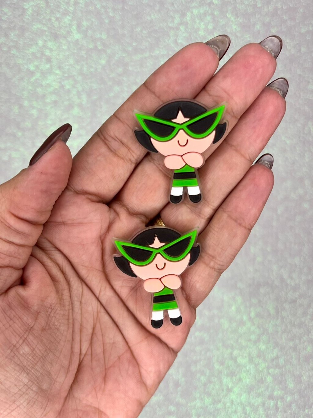 Aplique Emborrachado Menina Super Poderosa Óculos Docinho PatImport Ref:49891 35mm 02und