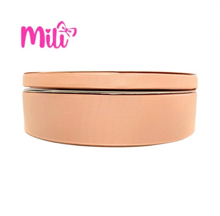 Fita Gorgurão Lisa Mili Cor714-PETAL PEACH 10mt