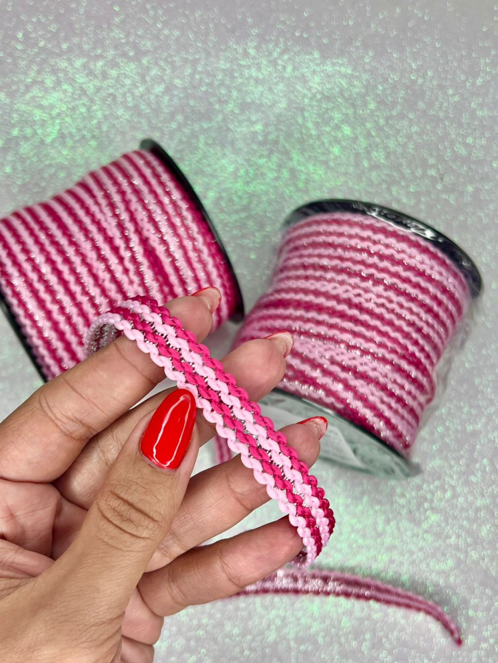 Fita Passamanaria Onda FB Mili Ref:DM150 13mm ROSA 05mt