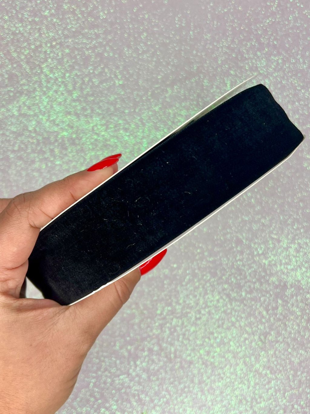 Fita Veludo n°9 Mili Cor2-PRETO 38mm 05mt