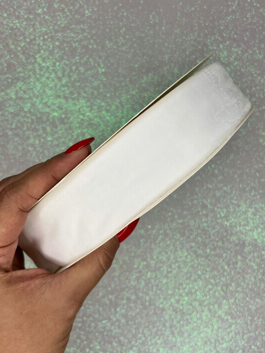 Fita Veludo n°9 Mili Cor1-BRANCO 38mm 05mt