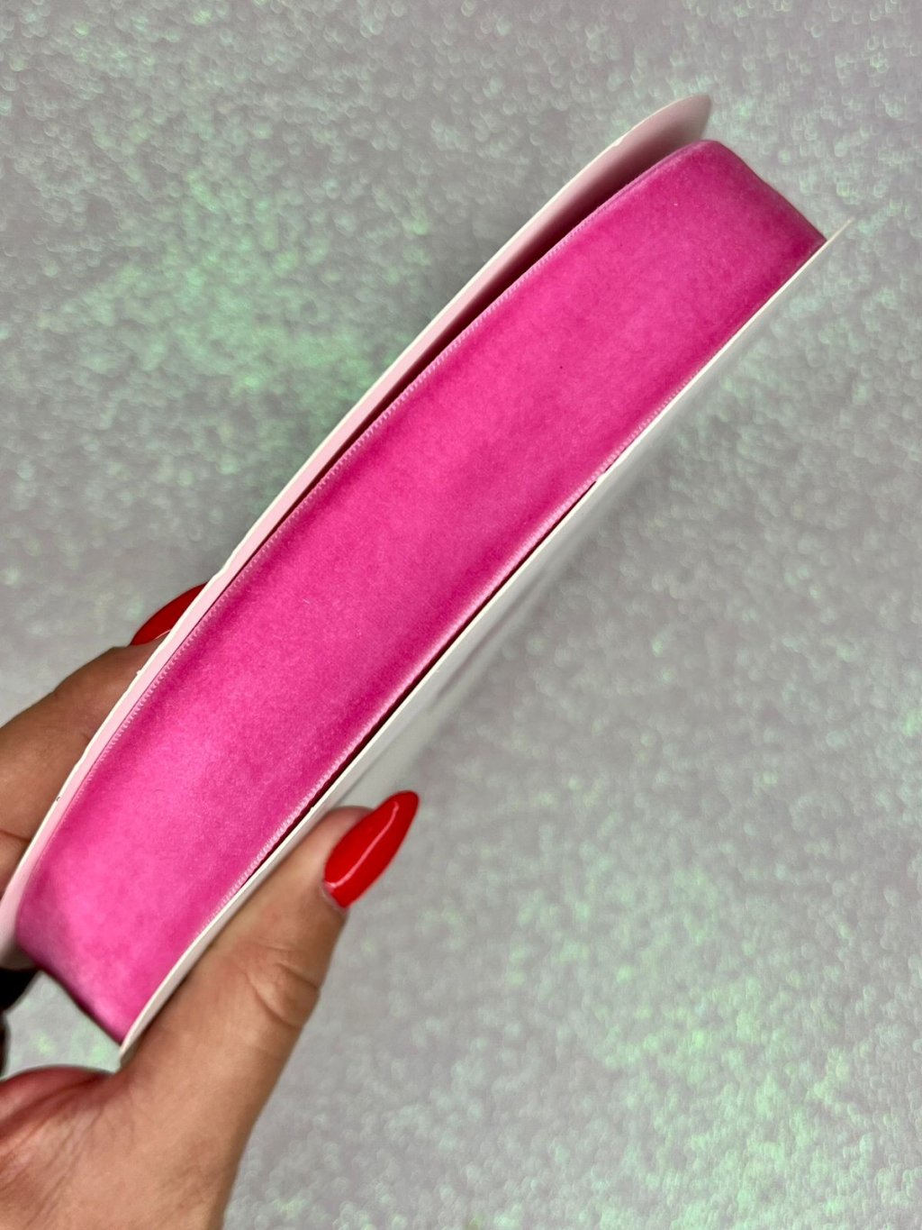 Fita Veludo n°5 Mili Cor18-PINK 25mm 05mt